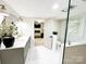 Modern bathroom with double vanity, sleek mirrors, and a glass-enclosed shower at 7507 Limerick Dr, Charlotte, NC 28270