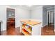 Kitchen island with storage space at 8807 Tree Haven Dr, Charlotte, NC 28270