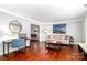 Inviting living room with hardwood floors and modern decor at 8807 Tree Haven Dr, Charlotte, NC 28270