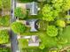 An aerial view capturing the layout of the house, backyard, landscaping, and neighborhood, offering a bird's-eye perspective at 909 Jordans Pond Ln, Charlotte, NC 28214