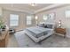Spacious bedroom with tray ceiling, modern decor, and plenty of natural light at 9134 Northfield Crossing Dr, Charlotte, NC 28269