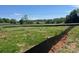 A grassy open lot with potential for a new build, bordered by trees and a black fence line at 1015 Gardenia Dr # 52, Mt Ulla, NC 28125