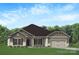 Charming single-story home featuring a two-car garage, well-manicured lawn, and traditional architectural details at 1035 Gardenia Dr # 51, Mt Ulla, NC 28125