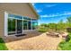 Outdoor patio area complete with a fire pit, creating a cozy space for relaxation at 124 Rosebay Dr, Mooresville, NC 28117