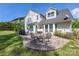 Paver patio with fire pit, grill, seating, and partial view of house at 12942 Blakemore Ave, Huntersville, NC 28078