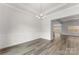 Open-concept dining room with modern lighting and stylish trim at 1469 Mocksville Hwy # 21, Statesville, NC 28625