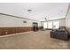 Large basement with wainscotting, plenty of light and ample room for entertaining and a home theatre at 15024 Old Vermillion Dr, Huntersville, NC 28078