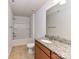 Bathroom with granite countertops and shower and tub combination at 15747 Reynolds Dr, Indian Land, SC 29707