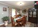 Charming dining room featuring a classic table setting with a decorative chandelier and soft, natural lighting at 1730 Deer St, Charlotte, NC 28214