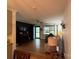 Living room features a black accent wall with a fireplace at 212 E Stewart Ave, Mooresville, NC 28115