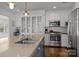 Bright kitchen features stainless steel appliances, white subway tile backsplash and custom cabinetry at 3019 Sunset Dr, Charlotte, NC 28209