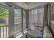 Inviting porch with a ceiling fan, curtains, and furniture for relaxation at 3019 Sunset Dr, Charlotte, NC 28209