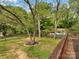 Backyard shot with patio, trees, and wooden fence at 402 Sidney Johnson St, Fort Mill, SC 29715