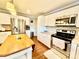 Well-equipped kitchen with modern stainless steel appliances, light countertops, and functional island at 45 Oak St, Great Falls, SC 29055
