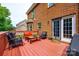 Relaxing back deck area perfect for outdoor entertaining or enjoying a quiet evening at 4711 Pearmain Dr, Waxhaw, NC 28173