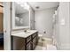 Well-lit bathroom with a single sink vanity and modern fixtures offers a refreshing, clean space at 4711 Pearmain Dr, Waxhaw, NC 28173