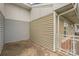 Exterior view of a balcony featuring white metal railings, offering a private outdoor space at 534 Donatello Ave, Charlotte, NC 28205