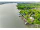 Stunning aerial view of lakefront property showcasing its prime waterfront location at 6788 Bucleigh Rd, Clover, SC 29710