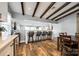 Entertainers bar featuring wooden beams and bar stool seating at 6788 Bucleigh Rd, Clover, SC 29710