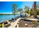 Lakeside patio with seating and panoramic views of the water, perfect for relaxing at 6788 Bucleigh Rd, Clover, SC 29710