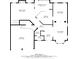 Detailed floor plan showcasing the layout of the first floor including the kitchen, living room, and garage at 7731 Harrington Woods Rd # 17, Charlotte, NC 28269