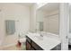 This bathroom has a sink, a toilet, and a shower for your convenience at 8923 Happiness Rd, Harrisburg, NC 28075