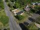 Aerial view of property showcasing the home, fenced-in yard, shed, and neighborhood at 1005 Clarkson St, Rock Hill, SC 29730
