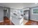 Modern kitchen featuring stainless steel appliances, white cabinets, and kitchen island at 1005 Clarkson St, Rock Hill, SC 29730