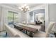 Beautiful dining room with large window and table setting for six at 10328 Lemington Dr, Mint Hill, NC 28227