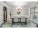 Elegant dining room with a chandelier and stylish furnishings at 10328 Lemington Dr, Mint Hill, NC 28227