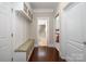 Welcoming mudroom with built-in bench, storage, and convenient access to other areas of the home at 10328 Lemington Dr, Mint Hill, NC 28227