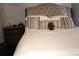 Comfortable main bedroom featuring a stylish bed with decorative pillows and a wooden nightstand at 1148 Marietta St, Charlotte, NC 28214