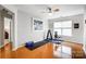 Home gym featuring weights and ample workout space at 13610 Aldenbrook Dr, Huntersville, NC 28078