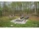 Landscaped backyard with fire pit and seating perfect for relaxation and gatherings at 151 Brown Farms Dr, Cleveland, NC 27013