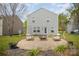 Well-manicured backyard featuring a cozy fire pit area perfect for outdoor enjoyment and relaxation at 1911 Almond Hills Dr, Charlotte, NC 28262