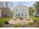 Well-manicured backyard featuring a cozy fire pit area perfect for outdoor enjoyment and relaxation at 1911 Almond Hills Dr, Charlotte, NC 28262
