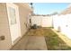 Exterior featuring a patio, small grassy area, and fence at 2043 Shady Pond Dr, Clover, SC 29710