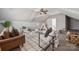 Lofted bonus room featuring a ceiling fan and comfortable seating at 2311 Lochview St, Pineville, NC 28134