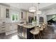 Spacious kitchen features granite countertops, a kitchen island and a seating area at 2500 Giverny Dr, Charlotte, NC 28226