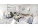 Cozy living room with stylish decor and a view into the bathroom and hall at 4827 Victoria Ave, Charlotte, NC 28269