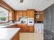 Functional kitchen featuring wood cabinets and modern appliances at 714 S 8Th St, Bessemer City, NC 28016