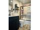 Charming bathroom featuring a tiled shower and decorative shelving at 835 Leach Rd, Salisbury, NC 28146