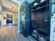 Convenient laundry area with a stackable washer/dryer and a practical storage solution for easy organization at 835 Leach Rd, Salisbury, NC 28146