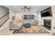 A spacious living room shows the fireplace, staircase, and hardwood floors at 861 Watling St, Fort Mill, SC 29715