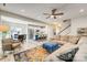 Open concept living room with kitchen view and hardwood floors at 861 Watling St, Fort Mill, SC 29715