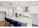 Modern kitchen with white cabinets, stainless steel appliances, and an island with seating at 8756 Sherrills Ford Rd, Sherrills Ford, NC 28673