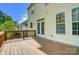 View of a spacious back deck with access to the home's interior and a view of the backyard at 10056 Paisley Dr, Charlotte, NC 28269