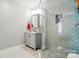 Bathroom featuring a vanity with sink and shower at 10056 Paisley Dr, Charlotte, NC 28269