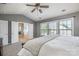 Bright main bedroom features a large window with an ensuite bathroom that has a soaking tub at 10354 Scotland Ave, Fort Mill, SC 29707
