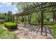 Outdoor pergola with seating area surrounded by green spaces at 1218 Green Oaks Ln # E, Charlotte, NC 28205
